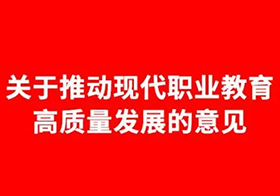中共中央办公厅国务院办公厅印发《关于推动现代职业教育高质量发展的意见》