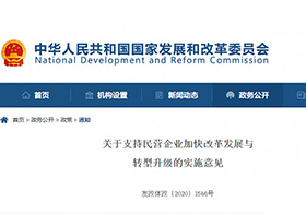 关于支持民营企业加快改革发展与转型升级的实施意见