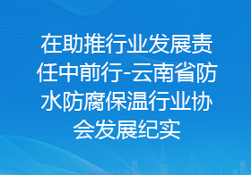 在助推行业发展责任中前行-云南省防水防腐保温行业协会发展纪实